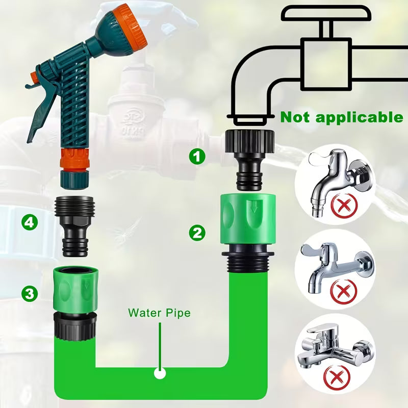 2-Piece Garden Hose Quick-Connect Set